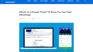 
                            7. What's in a Presale Ticket? - Ticketmaster Blog