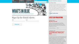 
                            6. What's In Blue : Sign Up for Email Alerts