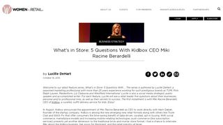 
                            11. What's in Store: 5 Questions With Kidbox CEO Miki Racine Berardelli