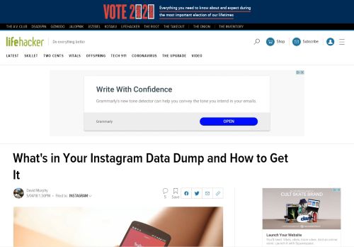 
                            13. What's in Your Instagram Data Dump and How to Get It - Lifehacker
