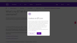 
                            8. What's my BT Wi-fi password or username? | BT help