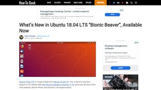 
                            4. What's New in Ubuntu 18.04 LTS “Bionic Beaver”, Available Now