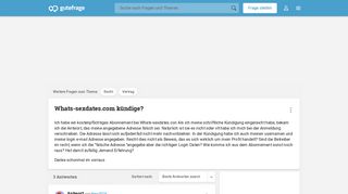 
                            13. Whats-sexdates.com kündige? (Recht, Vertrag) - Gutefrage