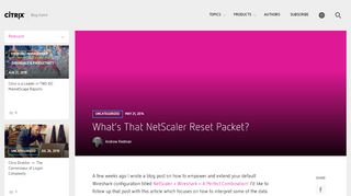 
                            3. What's That NetScaler Reset Packet? | Citrix Blogs
