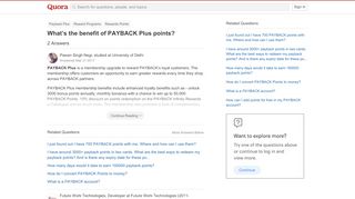 
                            9. What's the benefit of PAYBACK Plus points? - Quora