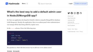 
                            6. What's the best way to add a default admin user in NodeJS ...
