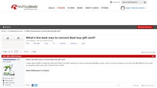 
                            11. What's the best way to convert Best buy gift card? - RedFlagDeals ...