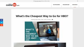 
                            6. What's the Cheapest Way to Go for HBO? - Cable TV