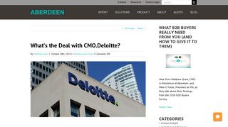 
                            12. What's the Deal with CMO.Deloitte? - Aberdeen - Aberdeen Group