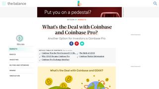 
                            11. What's the Deal with Coinbase and GDAX? - The Balance