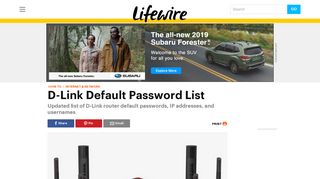 
                            1. What's the Default Password of D-Link Routers? - Lifewire
