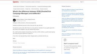 
                            13. What's the difference between DCM (DoubleClick Campaign Manager ...