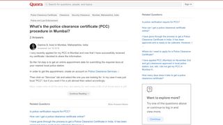 
                            9. What's the police clearance certificate (PCC) procedure in Mumbai ...