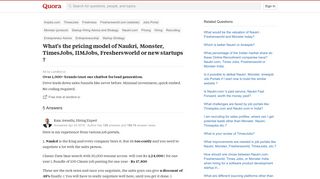 
                            5. What's the pricing model of Naukri, Monster, TimesJobs, IIMJobs ...