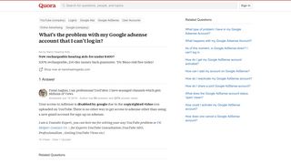 
                            5. What's the problem with my Google adsense account that I can't log ...