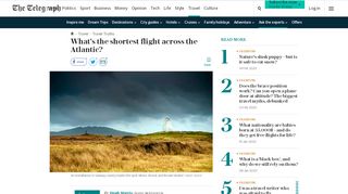 
                            7. What's the shortest flight across the Atlantic? - The Telegraph