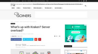 
                            10. What's up with Kraken? - Increase in server errors due to high traffic