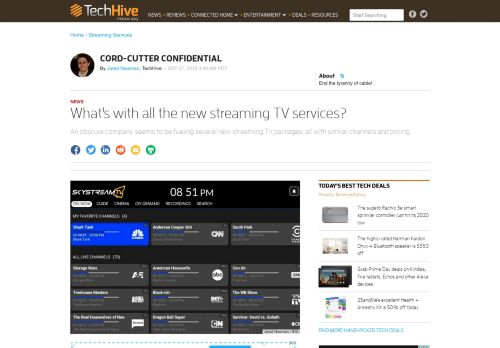 
                            10. What's with all the new streaming TV services? | TechHive