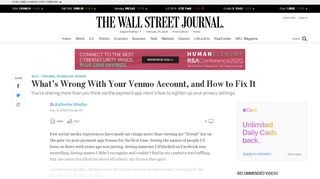 
                            12. What's Wrong With Your Venmo Account, and How to Fix It - WSJ