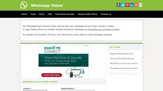 
                            5. WhatsApp account login checker online tool