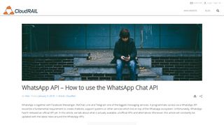 
                            7. WhatsApp API - How to use the WhatsApp Chat API - CloudRail