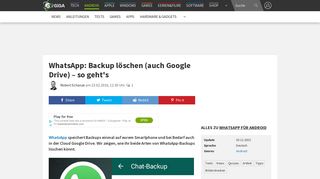 
                            4. WhatsApp: Backup löschen (auch Google Drive) – so geht's – GIGA
