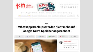 
                            5. Whatsapp: Backups werden nicht mehr auf Google-Drive-Speicher ...