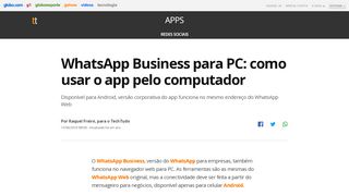 
                            13. WhatsApp Business para PC: como usar o app pelo computador ...