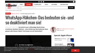 
                            7. WhatsApp: Das bedeuten die Häkchen! - COMPUTER BILD