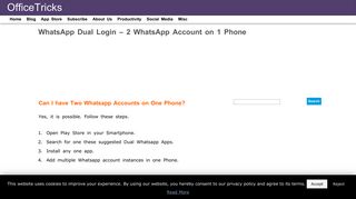 
                            6. WhatsApp Dual Login - 2 WhatsApp Account on 1 Phone - OfficeTricks