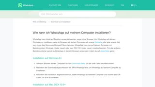 
                            2. WhatsApp FAQ - Wie kann ich WhatsApp auf meinem Computer ...