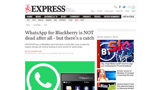 
                            6. WhatsApp for Blackberry is NOT dead after all - but there's ...