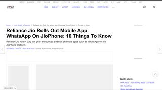 
                            12. WhatsApp For Jio Phone Launched (Reliance Jio): How To ...