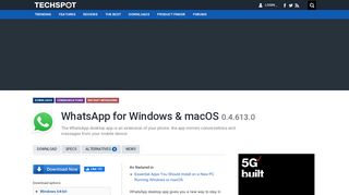 
                            7. WhatsApp for Windows & Mac 0.3.2276 Download - TechSpot
