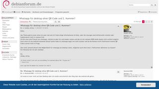 
                            10. Whatsapp für desktop ohne QR-Code und 2. Nummer? - debianforum.de