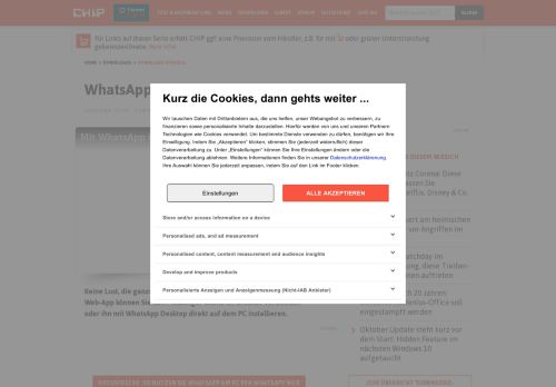 
                            5. WhatsApp für PC: Messenger im Browser nutzen - CHIP