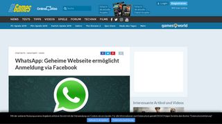 
                            7. WhatsApp: Geheime Webseite ermöglicht Anmeldung via Facebook