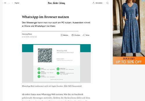 
                            8. WhatsApp im Browser nutzen | NZZ