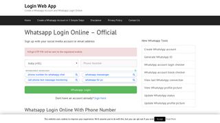 
                            8. Whatsapp Login Online - Official - Login Web App