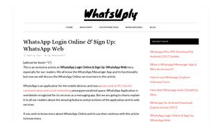 
                            9. WhatsApp Login Online & Sign Up: WhatsApp Web