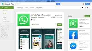 
                            3. WhatsApp Messenger, Aplikacije na Google Playu