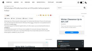 
                            9. WhatsApp officially launches an iOS public beta program today ...