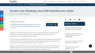 
                            7. WhatsApp ohne SIM-Karte/Handynummer nutzen – So geht´s