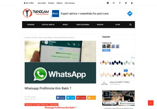 
                            8. Whatsapp Profilimize Kim Baktı ? - Teknogam | Teknoloji - Bedava ...