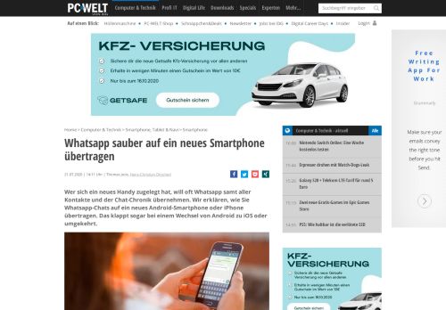 
                            9. Whatsapp sauber auf ein neues Smartphone übertragen - PC-WELT