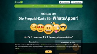 
                            5. WhatsApp SIM - Entdecke deine Prepaid Karte von EPlus.