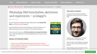 
                            7. WhatsApp SIM freischalten, aktivieren und registrieren - so klappt's