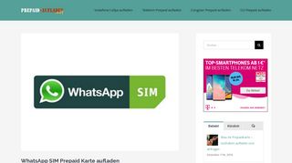 
                            10. WhatsApp SIM Prepaid Karte aufladen – Prepaid Guthaben aufladen