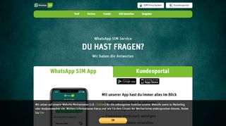 
                            2. WhatsApp SIM Service - Guthaben, APP und FAQ