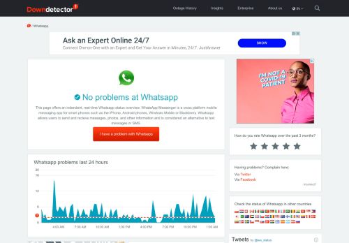 
                            13. Whatsapp status: Live problem and outage overview | Downdetector